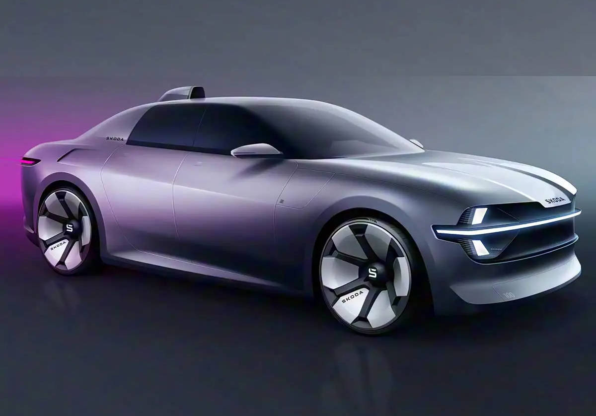 斯柯達100概念車官圖亮相 未來風格設計 或成速派換代新方向